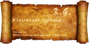 Kleineisel Györgyi névjegykártya