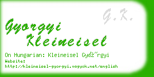 gyorgyi kleineisel business card